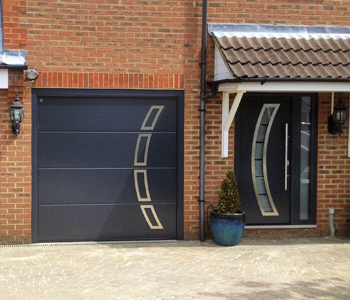 Matching Front Entrance and Garage Doors from The Garage Door Centre